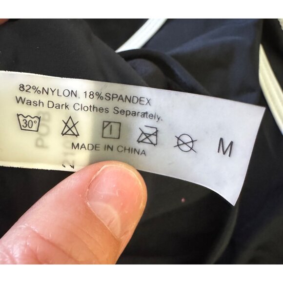 Yonique Black & White Racerback Sports Bra And Shorts Set Medium Swimwear‎ Beach - Picture 5 of 7